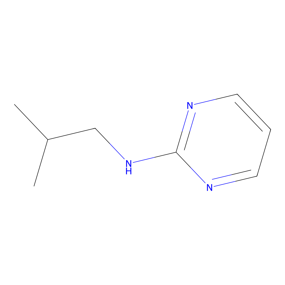 N-isobutylpyrimidin-2-amine molecular structure, CAS 151389-99-0