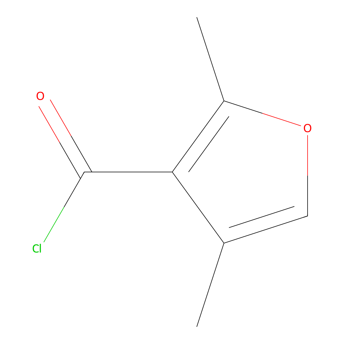2,4-Dimethyl-3-furoyl chloride molecular structure, CAS 15139-39-6