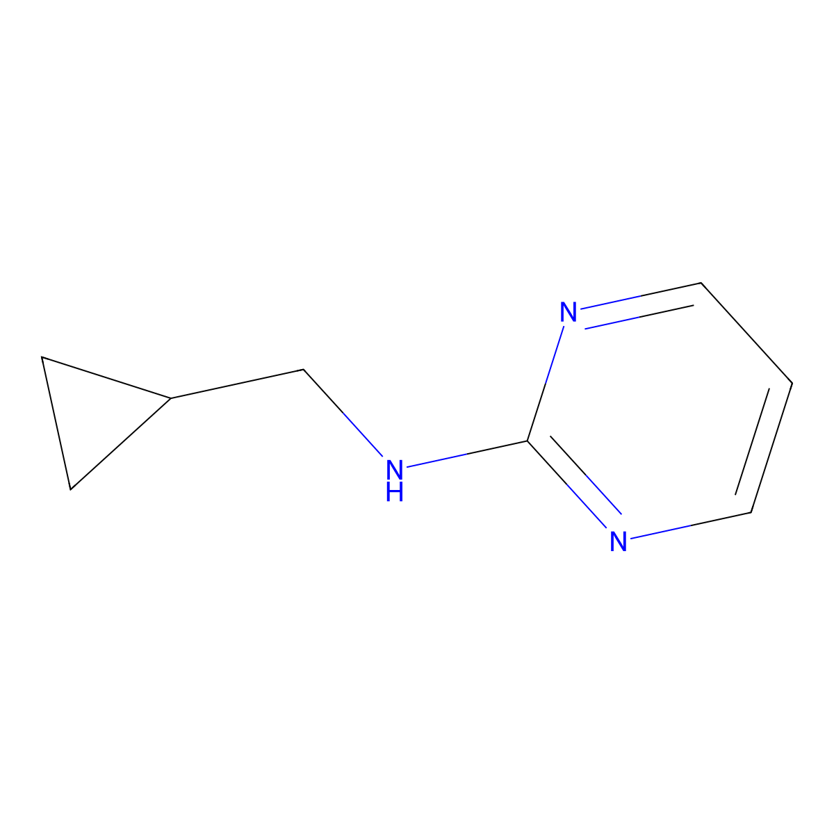 N-(cyclopropylmethyl)pyrimidin-2-amine molecular structure, CAS 151390-01-1