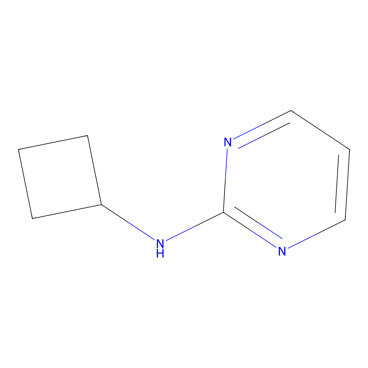 N-cyclobutylpyrimidin-2-amine molecular structure, CAS 151390-02-2