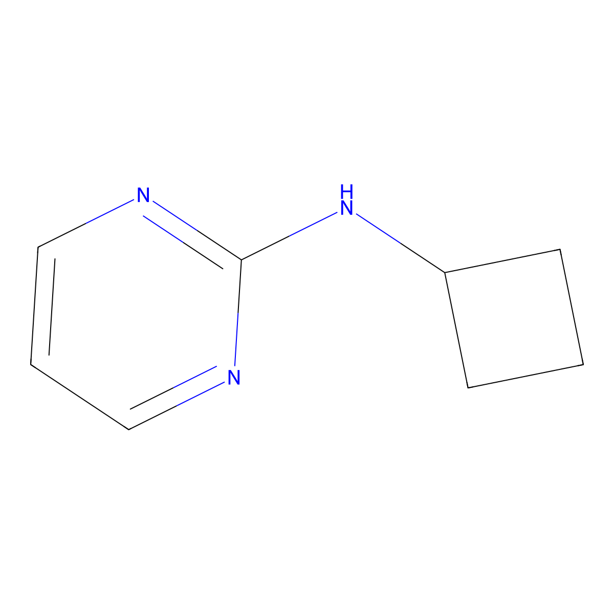 N-cyclobutylpyrimidin-2-amine molecular structure, CAS 151390-02-2