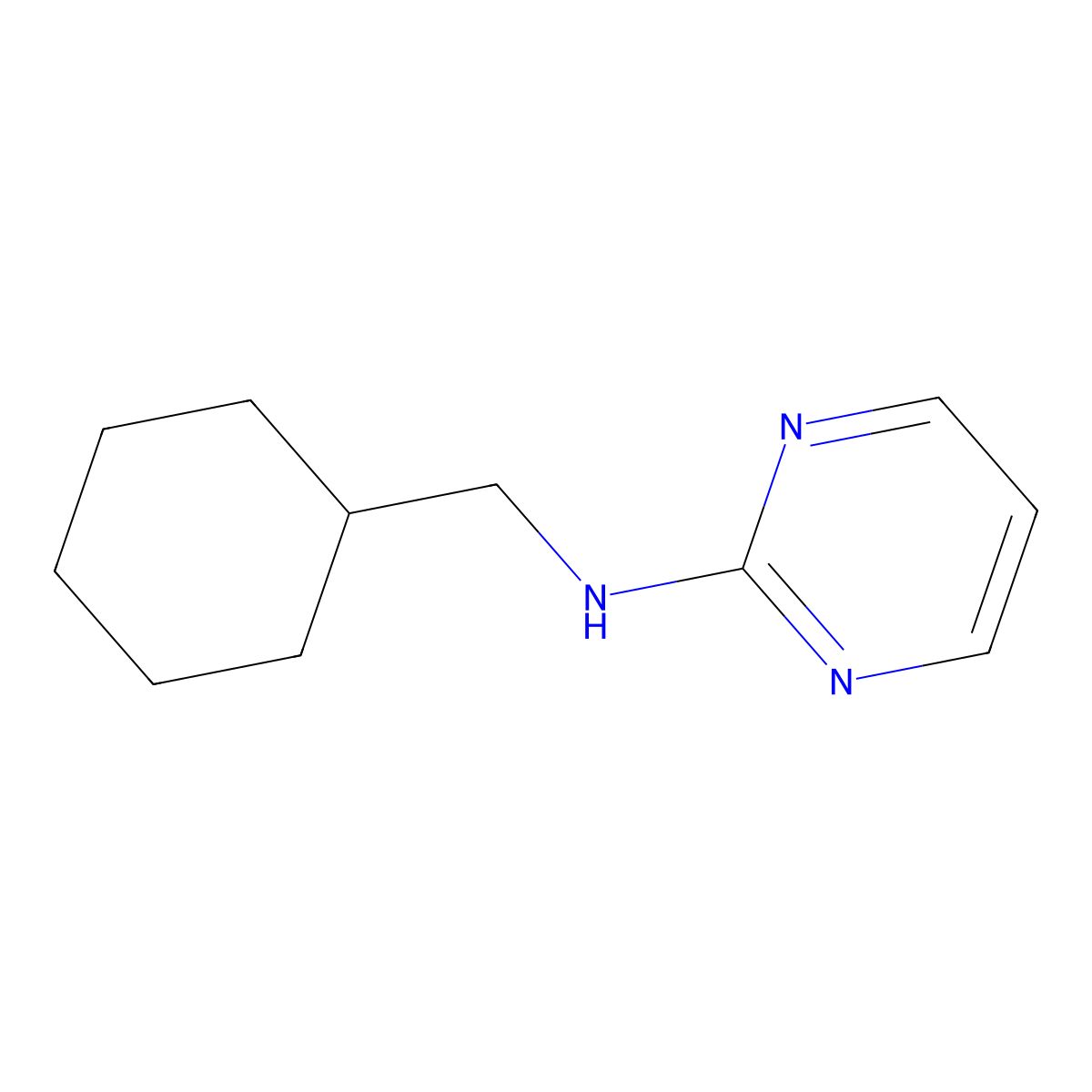 N-(Cyclohexylmethyl)-2-pyrimidinamine molecular structure, CAS 151390-03-3