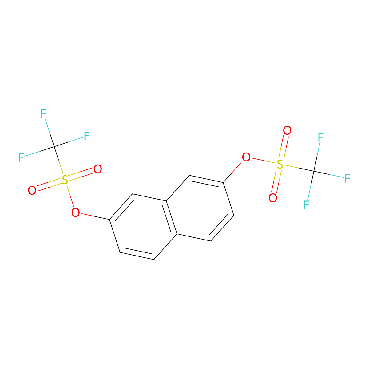 1,1'-(2,7-Naphthalenediyl) bis(1,1,1-trifluoromethanesulfonate) molecular structure, CAS 151391-00-3