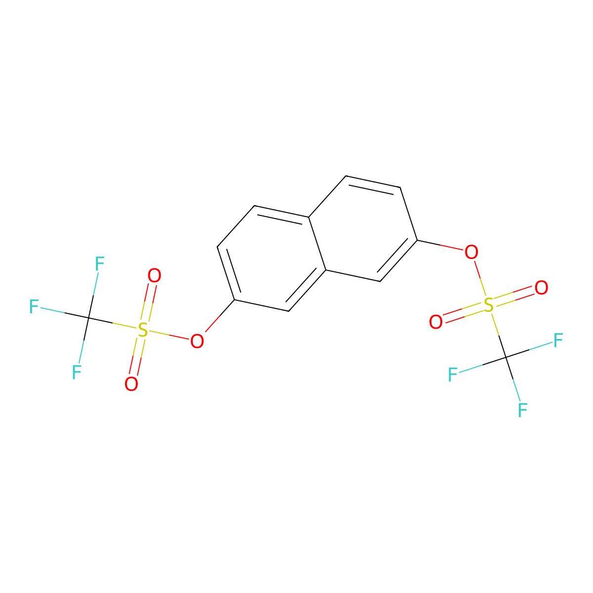 1,1'-(2,7-Naphthalenediyl) bis(1,1,1-trifluoromethanesulfonate) molecular structure, CAS 151391-00-3