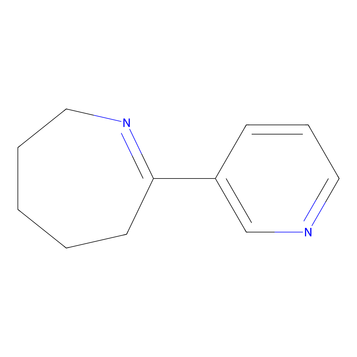 7-(pyridin-3-yl)-3,4,5,6-tetrahydro-2H-azepine molecular structure, CAS 151391-97-8