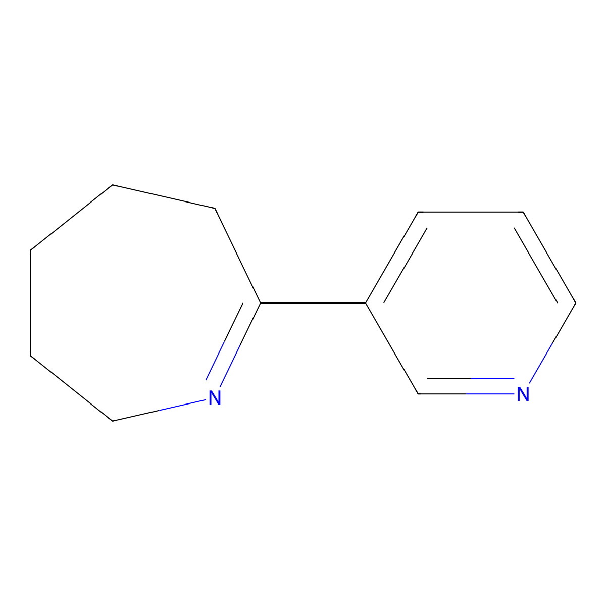 7-(pyridin-3-yl)-3,4,5,6-tetrahydro-2H-azepine molecular structure, CAS 151391-97-8