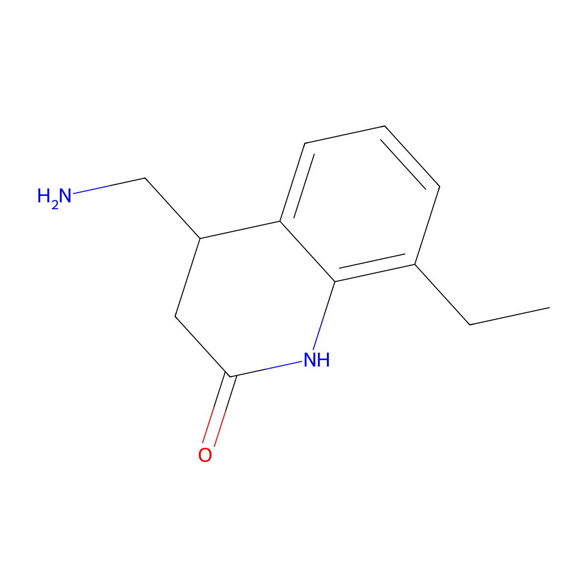 4-(Aminomethyl)-8-ethyl-1,2,3,4-tetrahydroquinolin-2-one molecular structure, CAS 1513981-34-4