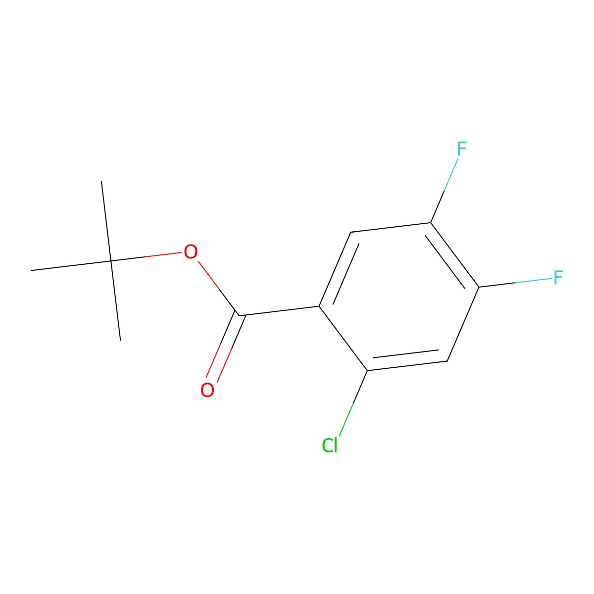 tert-Butyl 2-chloro-4,5-difluorobenzoate molecular structure, CAS 1513986-14-5