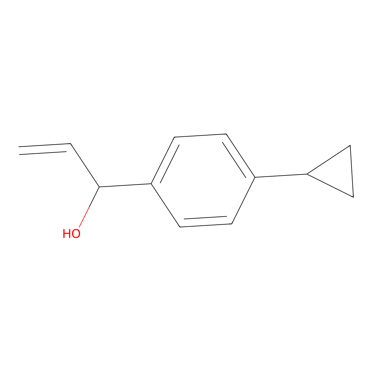 1-(4-Cyclopropylphenyl)prop-2-en-1-ol molecular structure, CAS 1513991-05-3