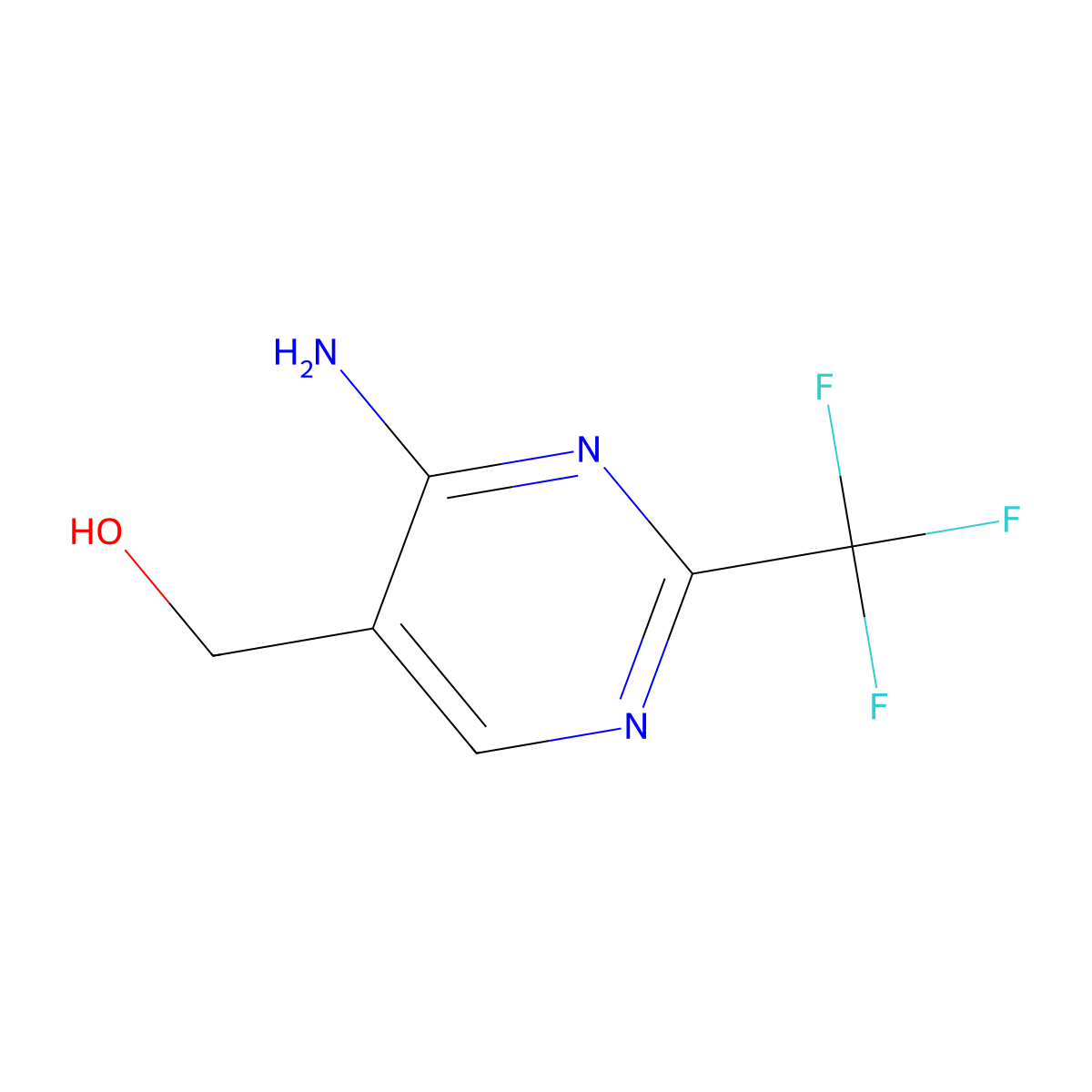 [4-Amino-2-(trifluoromethyl)pyrimidin-5-yl]methanol molecular structure, CAS 1514-01-8