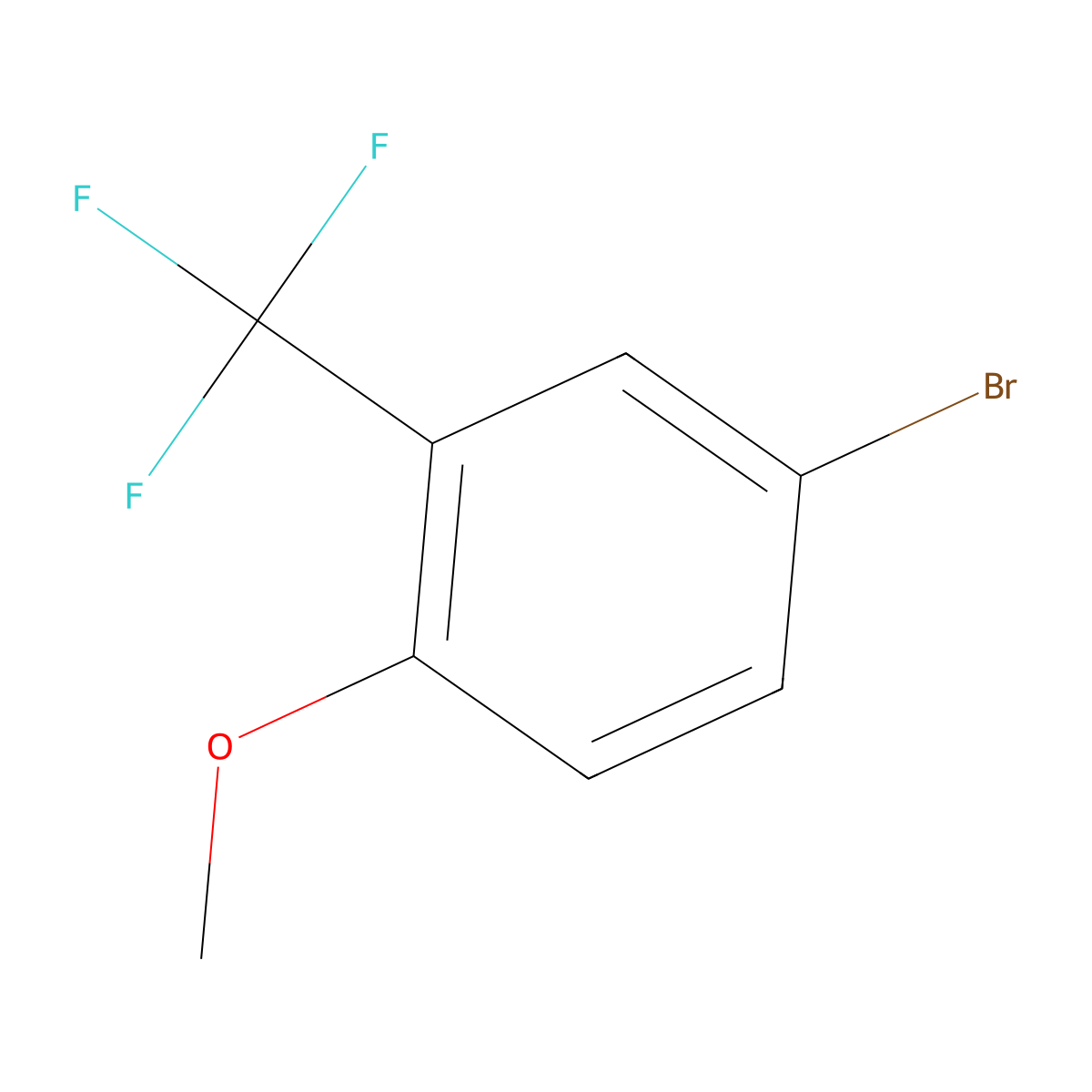 4-Bromo-1-methoxy-2-(trifluoromethyl)benzene molecular structure, CAS 1514-11-0
