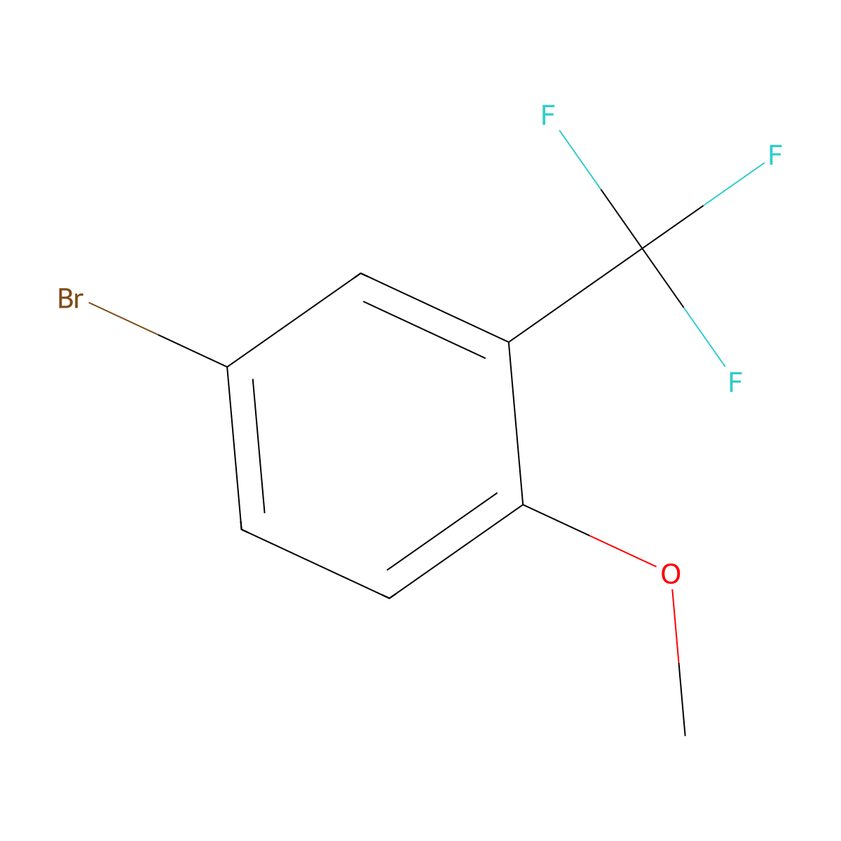 4-Bromo-1-methoxy-2-(trifluoromethyl)benzene molecular structure, CAS 1514-11-0