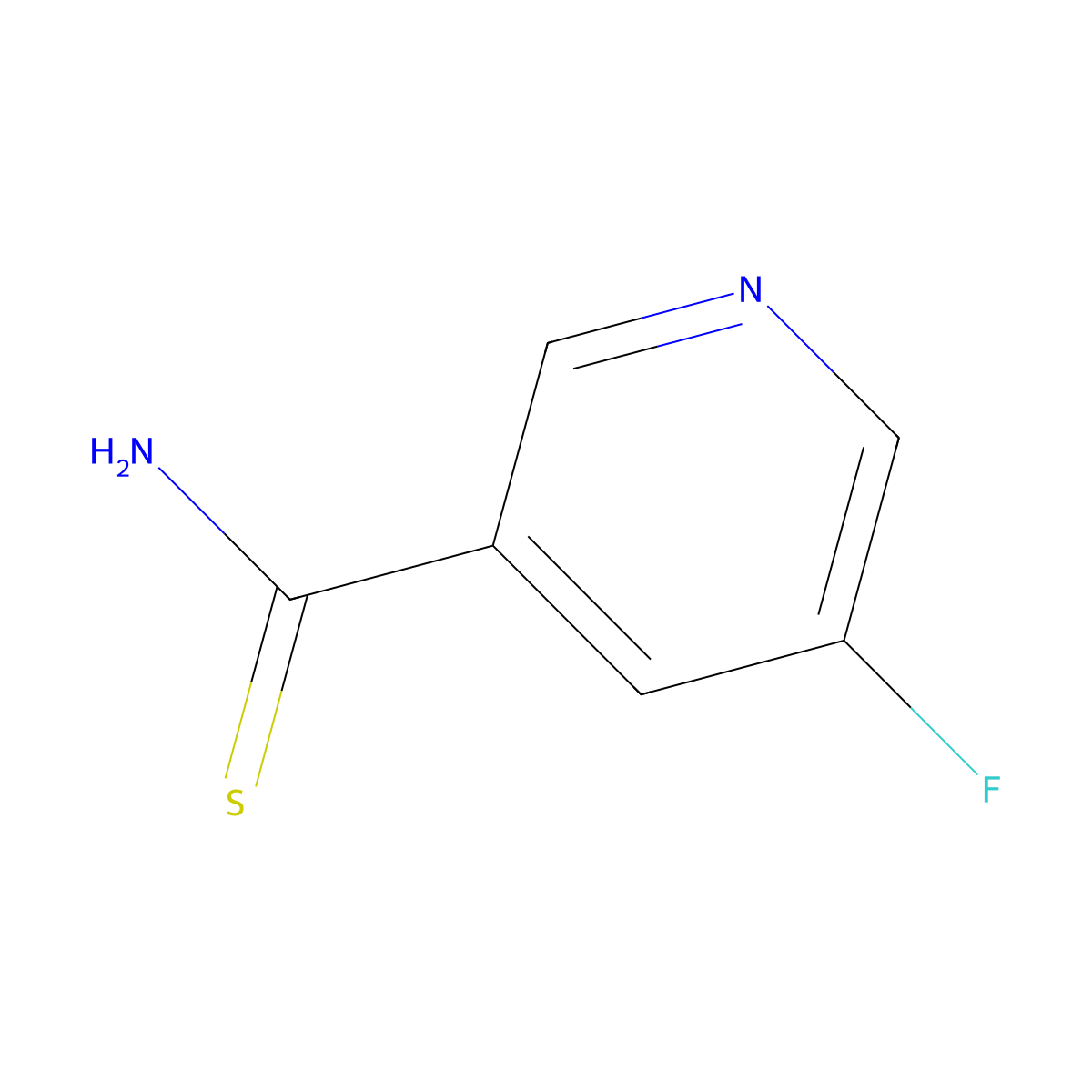 5-Fluoropyridine-3-carbothioamide molecular structure, CAS 1514-39-2