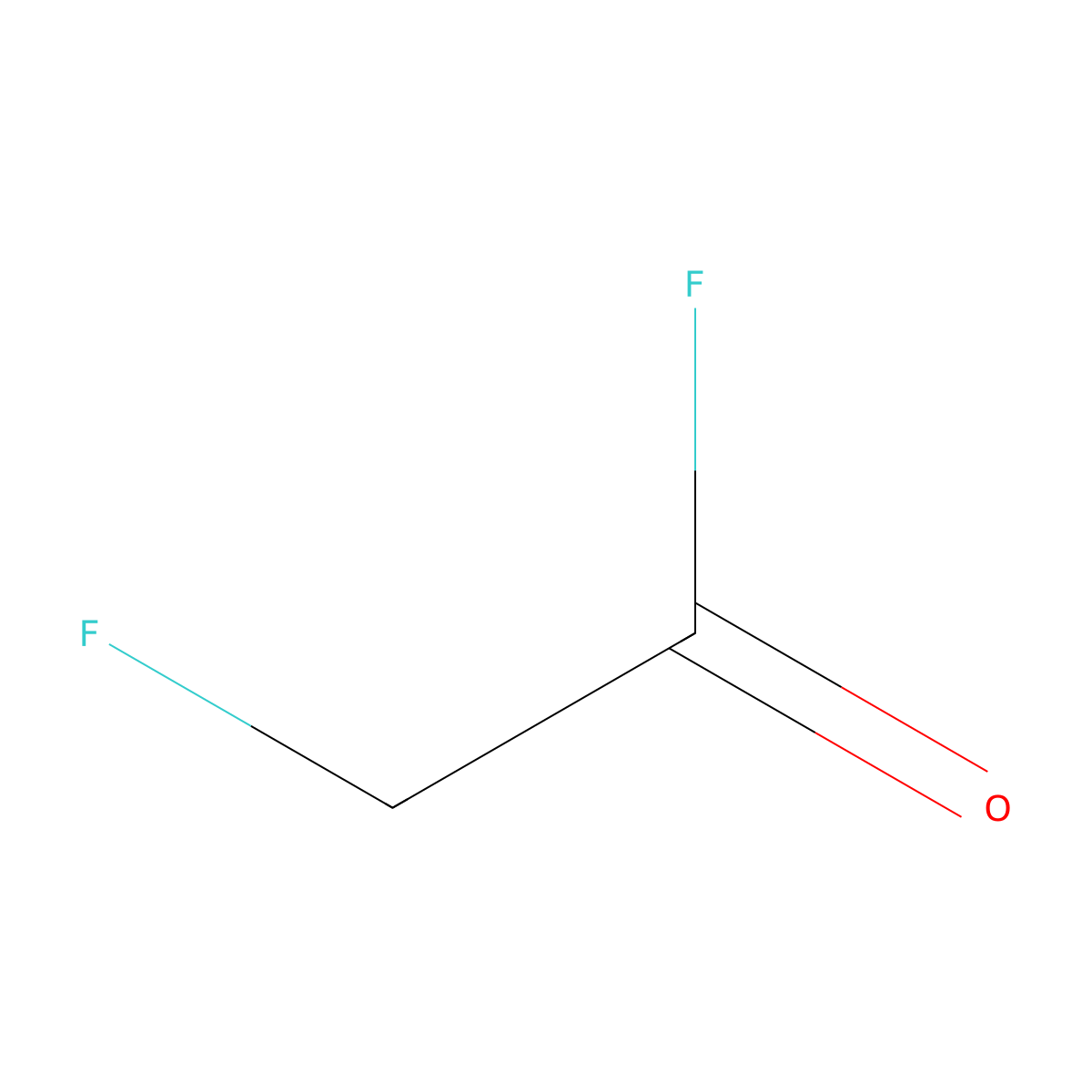 Acetyl fluoride, fluoro- molecular structure, CAS 1514-42-7