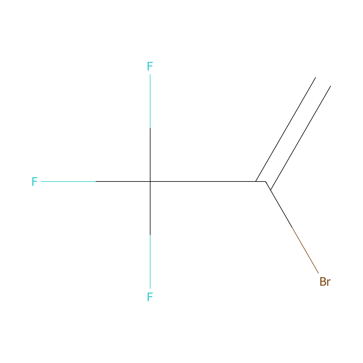 1-Propene, 2-bromo-3,3,3-trifluoro- molecular structure, CAS 1514-82-5