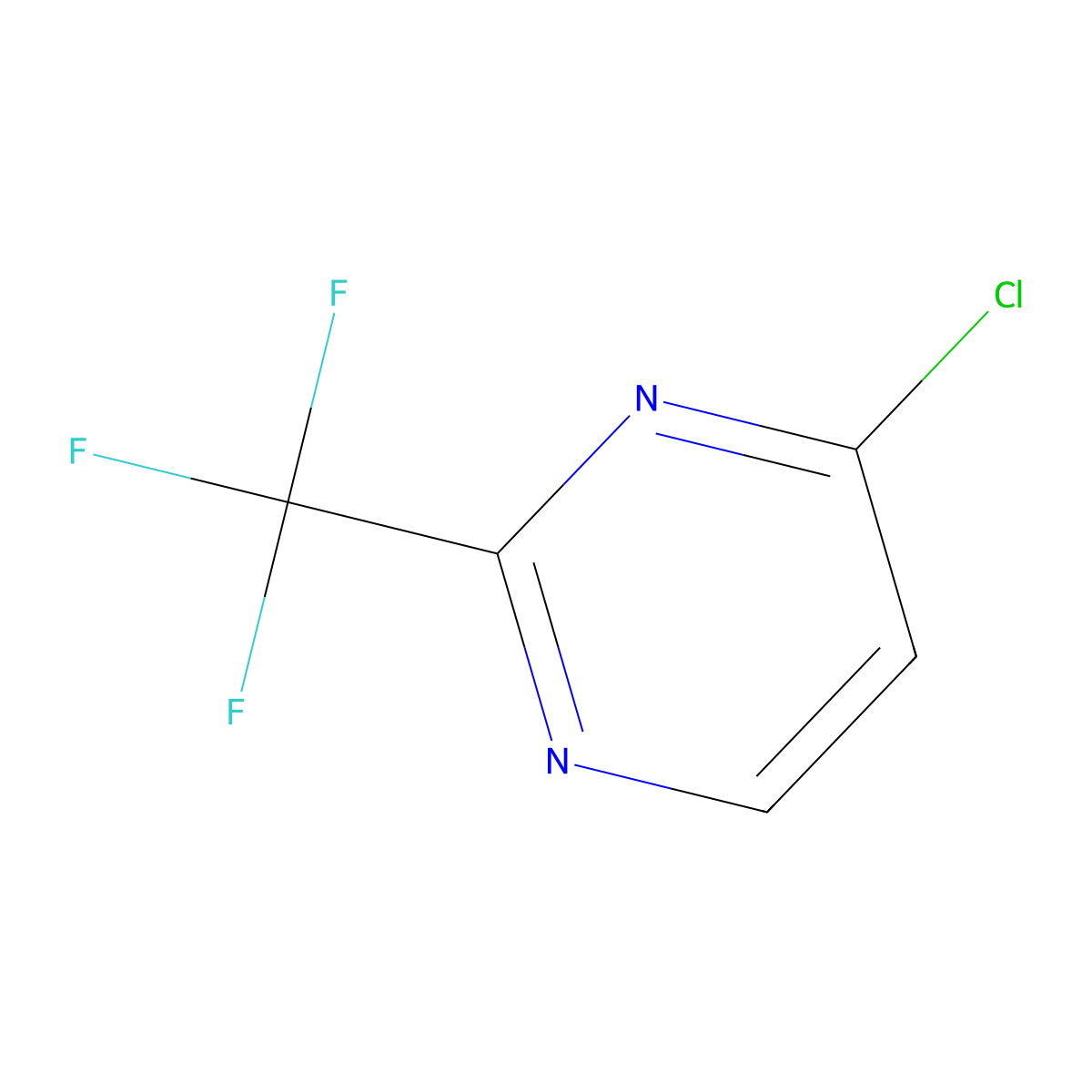 4-Chloro-2-(trifluoromethyl)pyrimidine molecular structure, CAS 1514-96-1