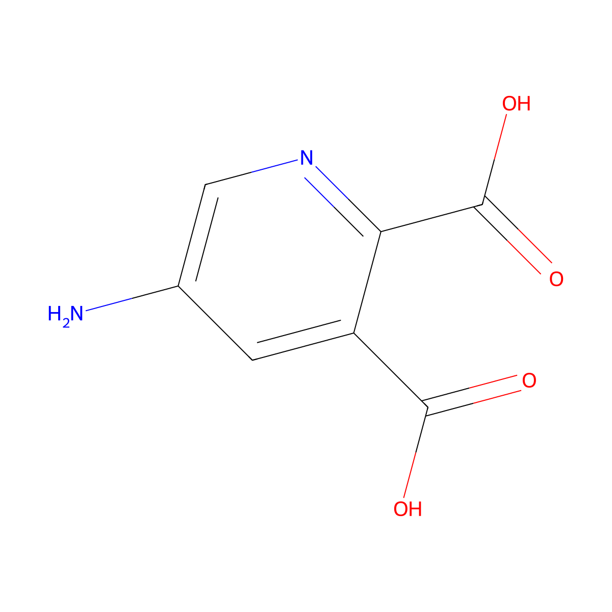 5-Aminopyridine-2,3-dicarboxylic acid molecular structure, CAS 1514002-91-5