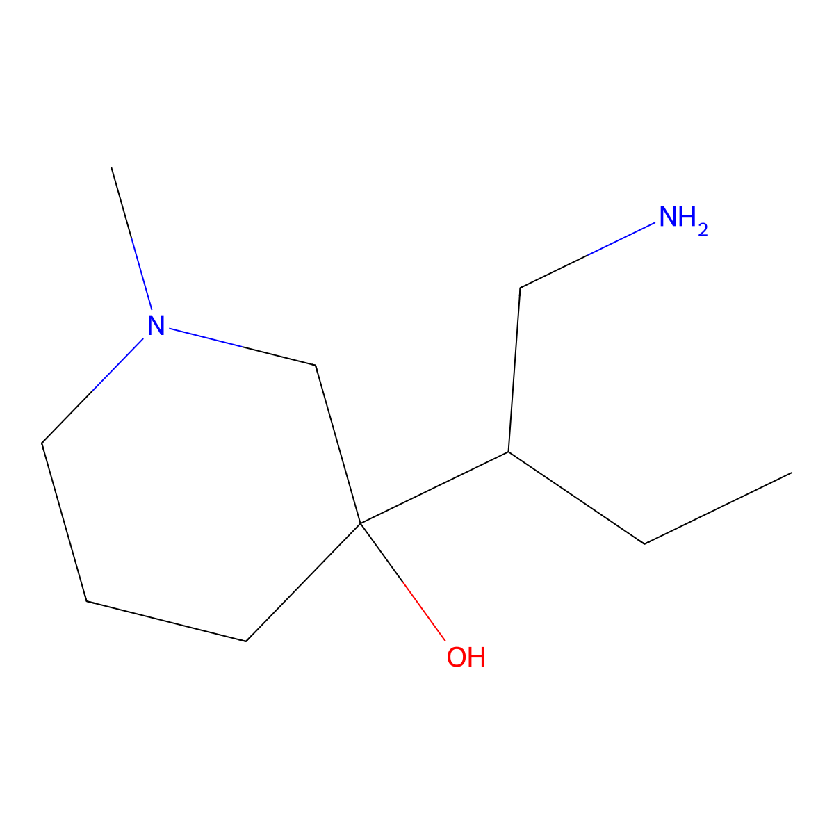 3-(1-Aminobutan-2-yl)-1-methylpiperidin-3-ol molecular structure, CAS 1514011-76-7