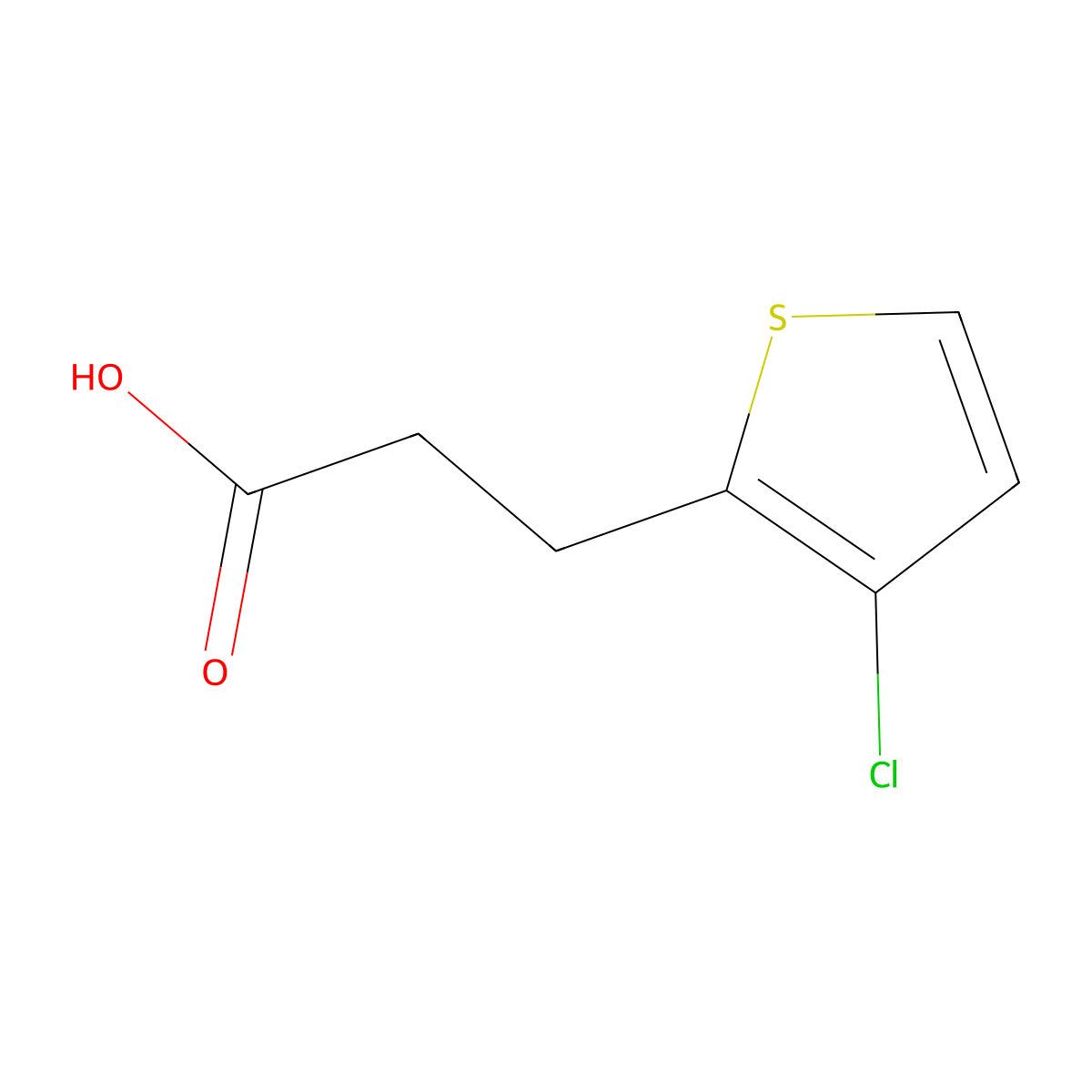 3-(3-Chlorothiophen-2-yl)propanoic acid molecular structure, CAS 1514031-09-4