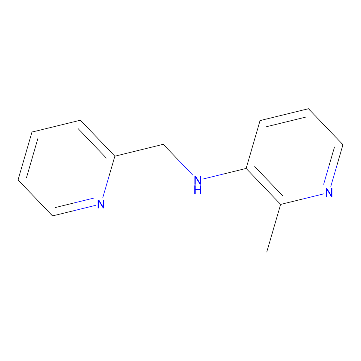 2-Methyl-N-(pyridin-2-ylmethyl)pyridin-3-amine molecular structure, CAS 1514038-76-6