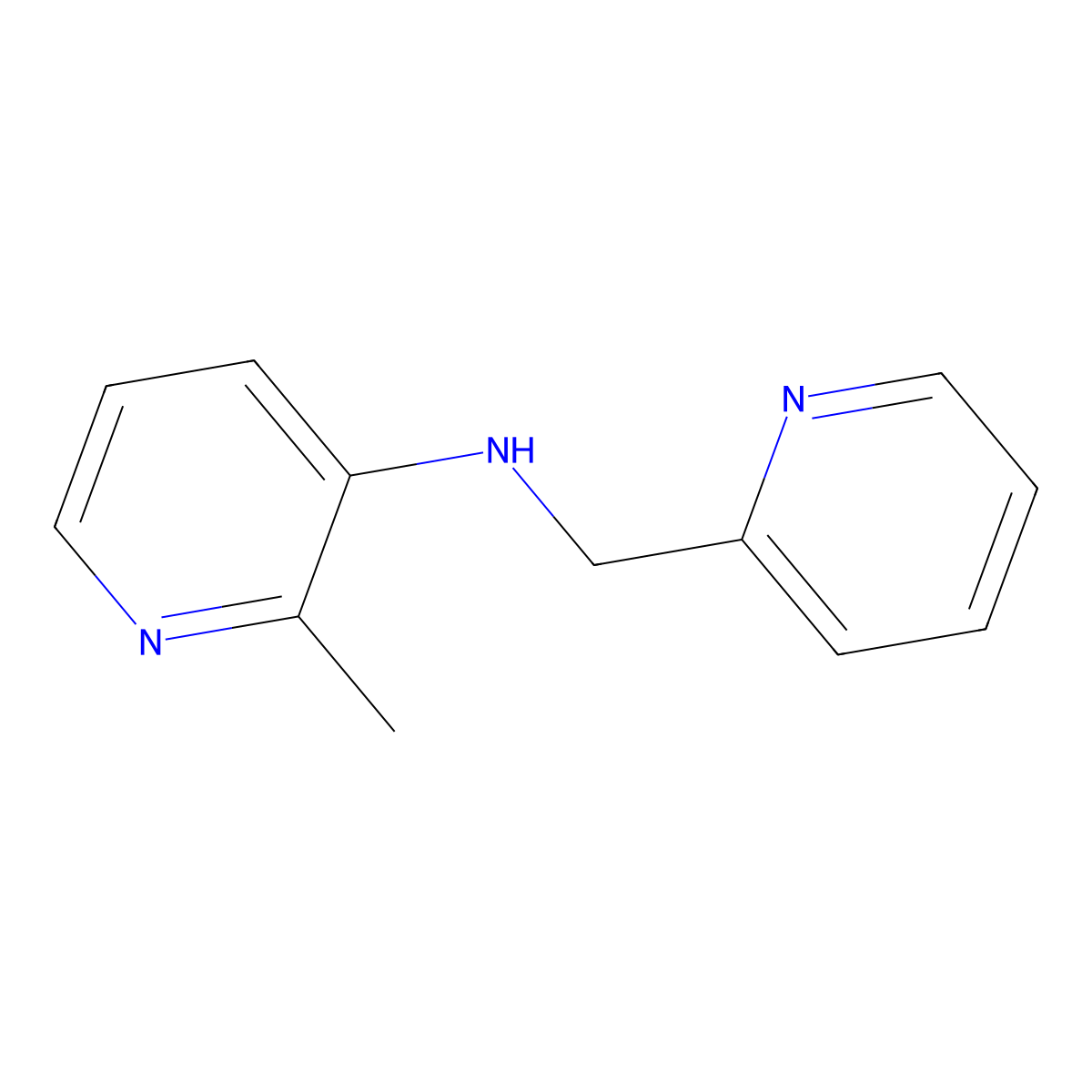 2-Methyl-N-(pyridin-2-ylmethyl)pyridin-3-amine molecular structure, CAS 1514038-76-6