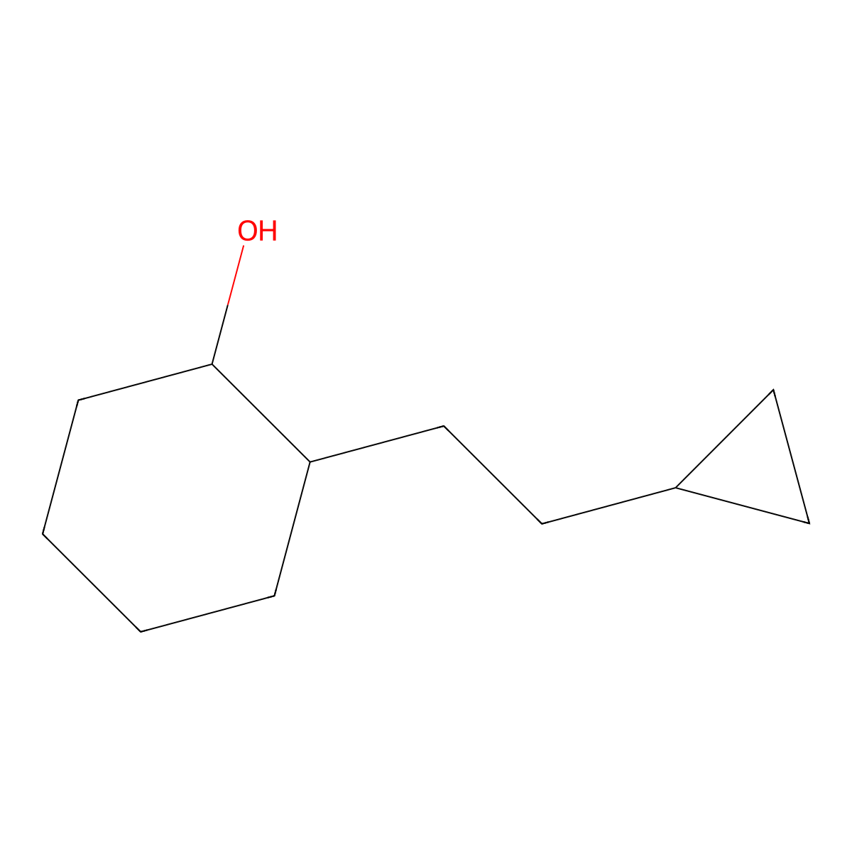 2-(2-Cyclopropylethyl)cyclohexan-1-ol molecular structure, CAS 1514047-77-8