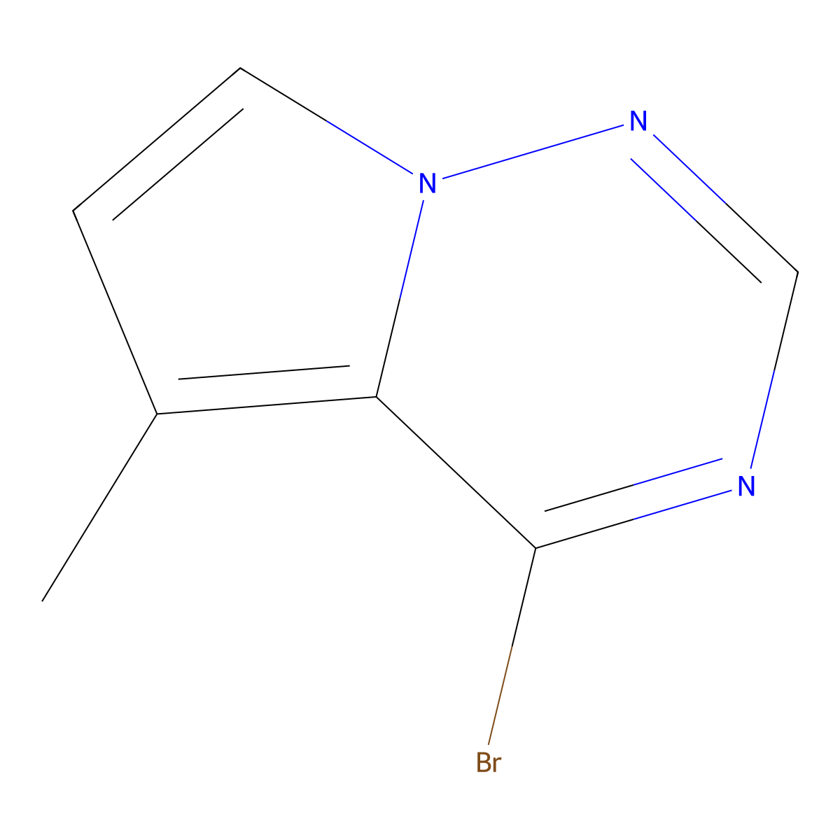 4-Bromo-5-methylpyrrolo[2,1-f][1,2,4]triazine molecular structure, CAS 1514053-23-6