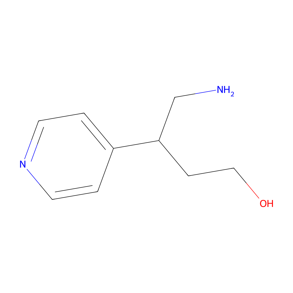 4-Amino-3-(pyridin-4-yl)butan-1-ol molecular structure, CAS 1514054-58-0