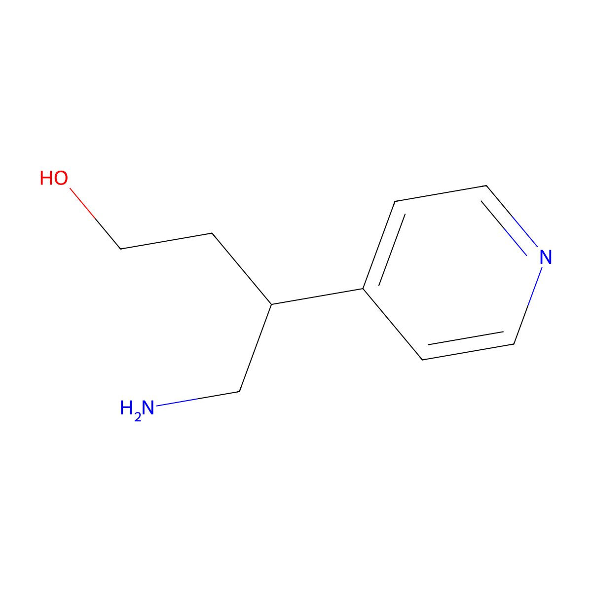 4-Amino-3-(pyridin-4-yl)butan-1-ol molecular structure, CAS 1514054-58-0