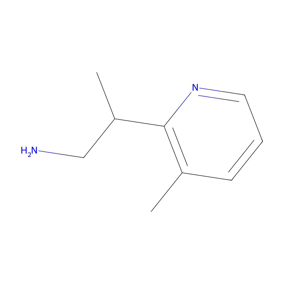 2-(3-Methylpyridin-2-yl)propan-1-amine molecular structure, CAS 1514069-47-6