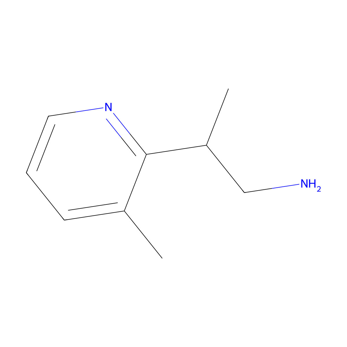 2-(3-Methylpyridin-2-yl)propan-1-amine molecular structure, CAS 1514069-47-6