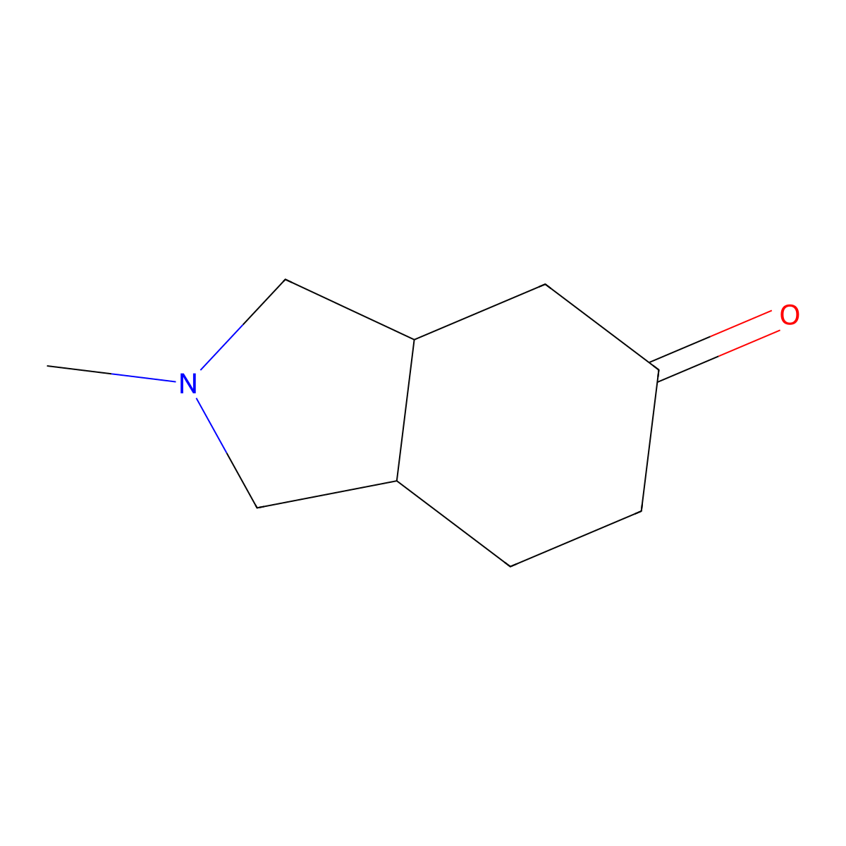 2-methyl-octahydro-1H-isoindol-5-one molecular structure, CAS 1514076-10-8