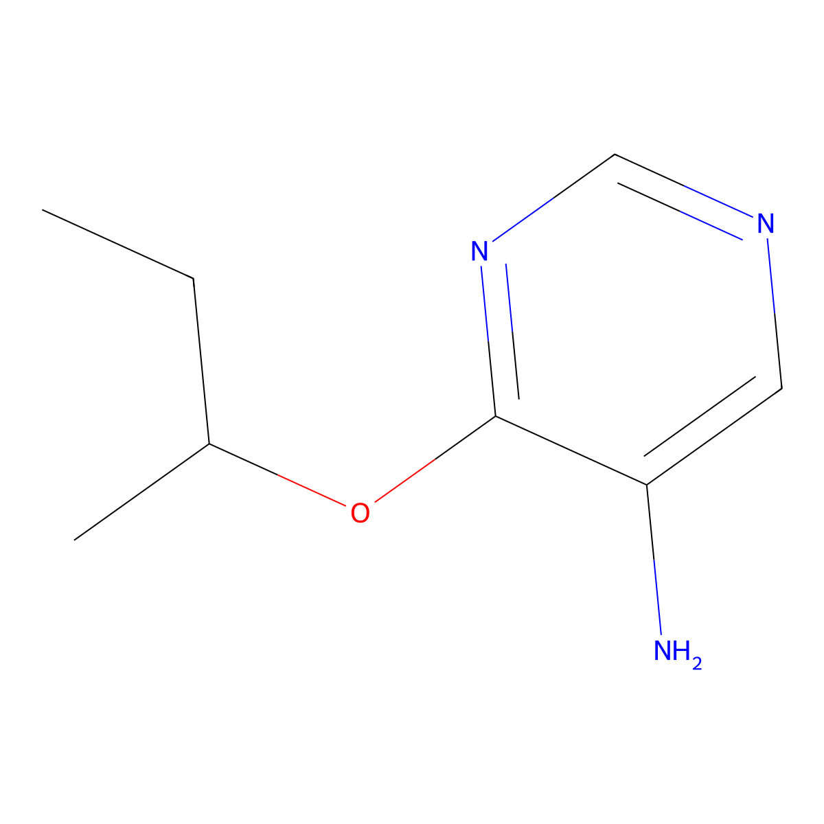4-(Butan-2-yloxy)pyrimidin-5-amine molecular structure, CAS 1514086-28-2