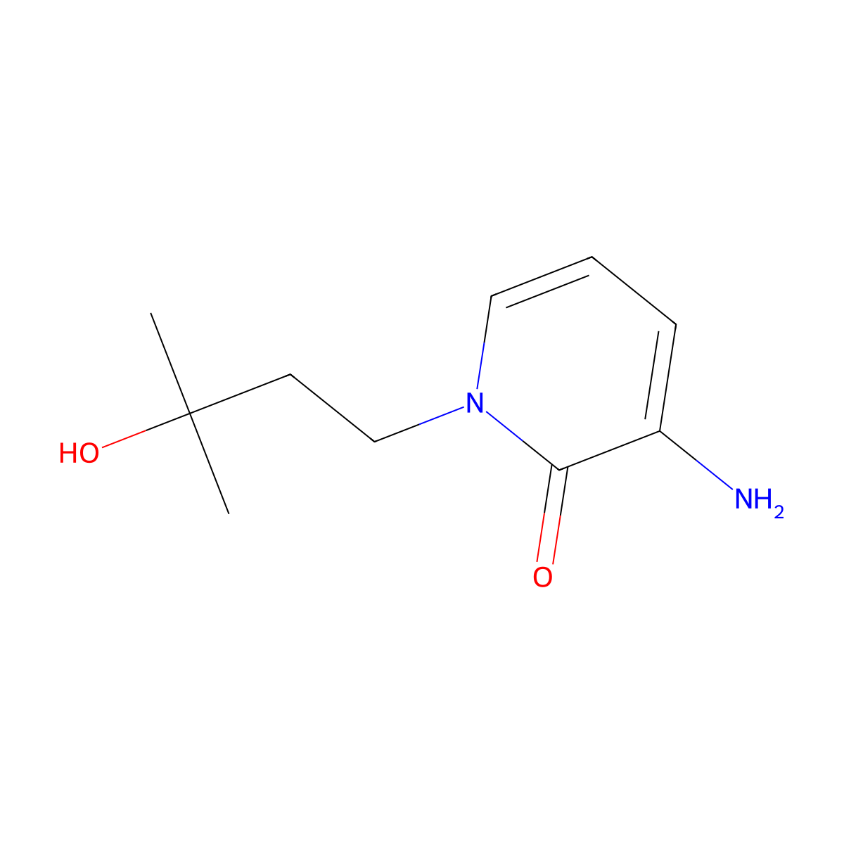 3-Amino-1-(3-hydroxy-3-methylbutyl)-1,2-dihydropyridin-2-one molecular structure, CAS 1514086-79-3