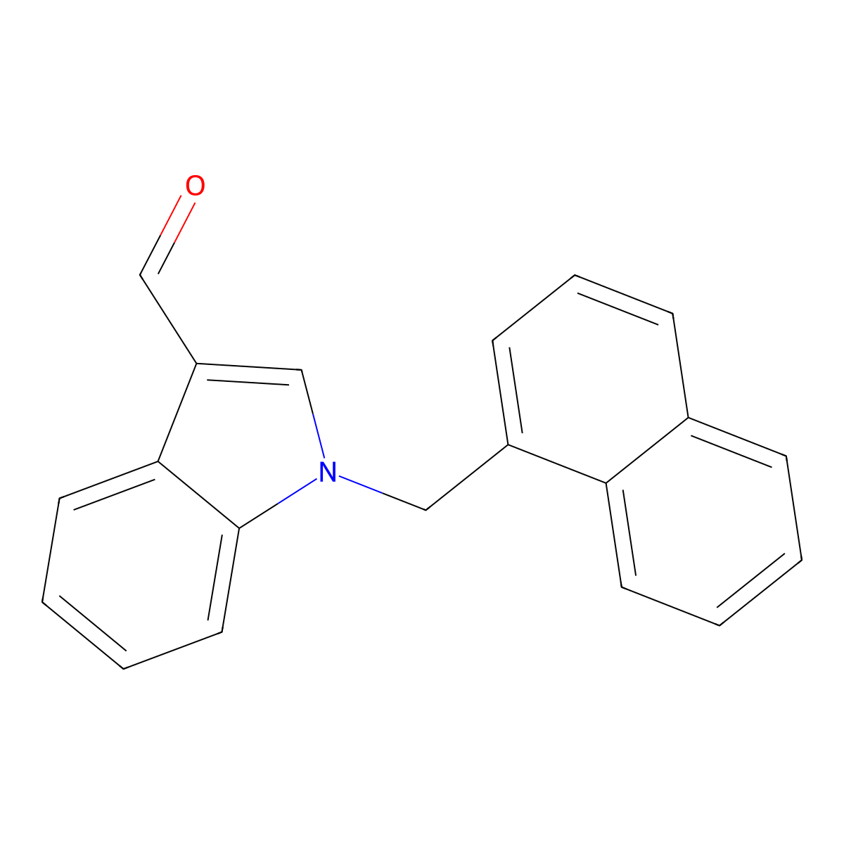 1-(naphthalen-1-ylmethyl)-1H-indole-3-carbaldehyde molecular structure, CAS 151409-77-7