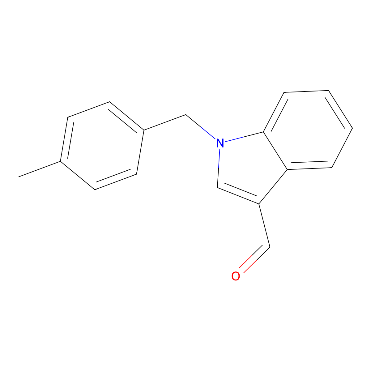1-(4-methylbenzyl)-1H-indole-3-carbaldehyde molecular structure, CAS 151409-79-9