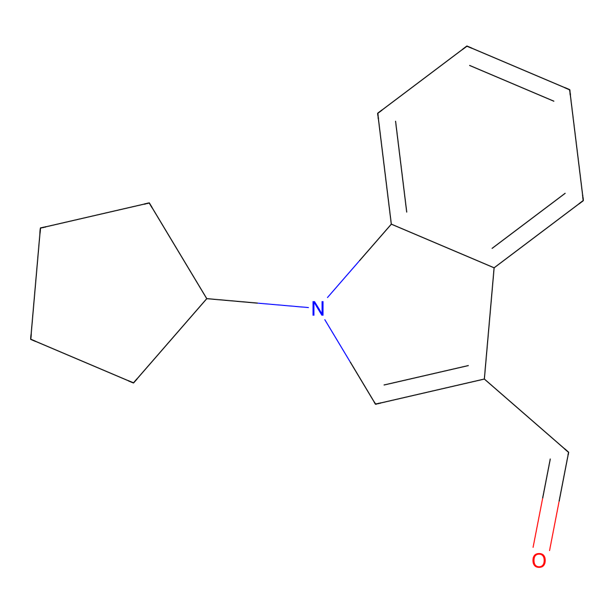 1-Cyclopentyl-1H-indole-3-carbaldehyde molecular structure, CAS 151409-83-5