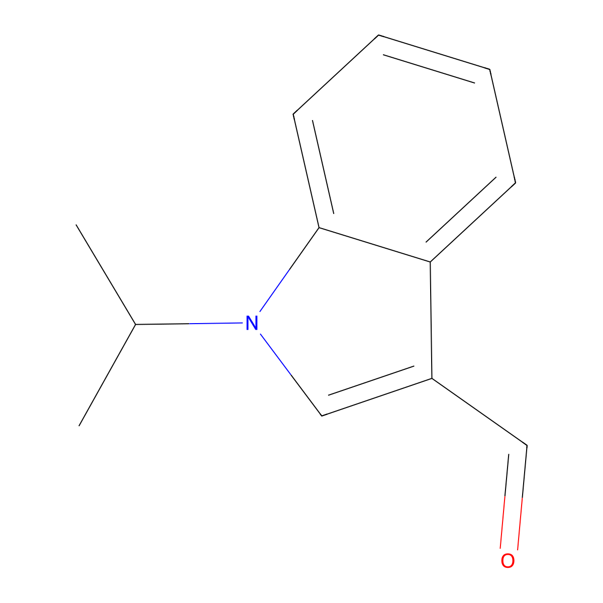 1-(propan-2-yl)-1H-indole-3-carbaldehyde molecular structure, CAS 151409-84-6