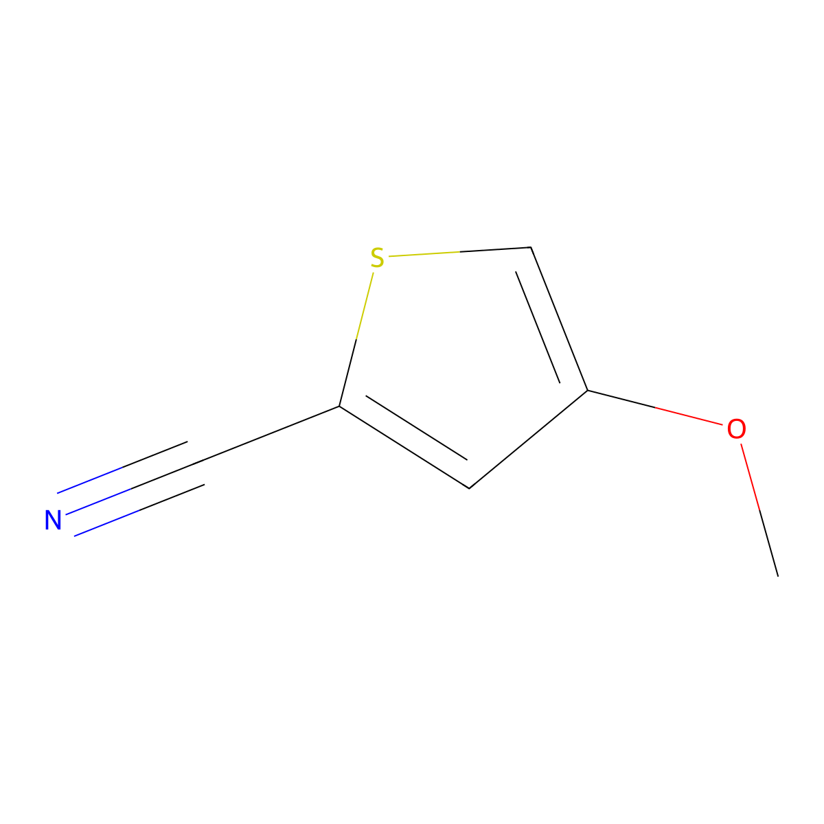 4-Methoxythiophene-2-carbonitrile molecular structure, CAS 1514105-67-9