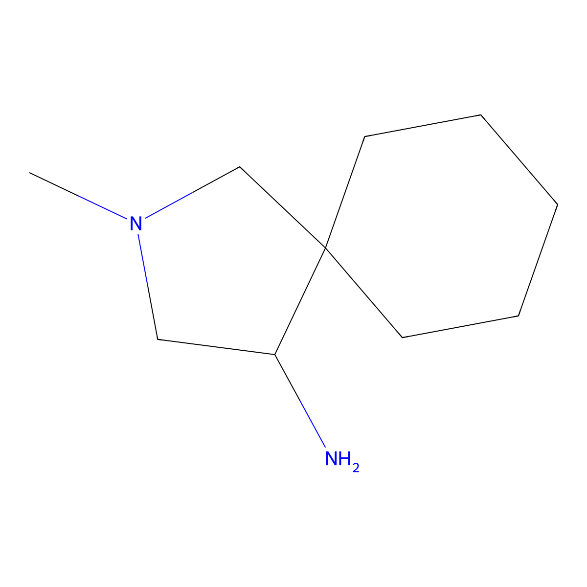 2-Methyl-2-azaspiro[4.5]decan-4-amine molecular structure, CAS 1514112-01-6