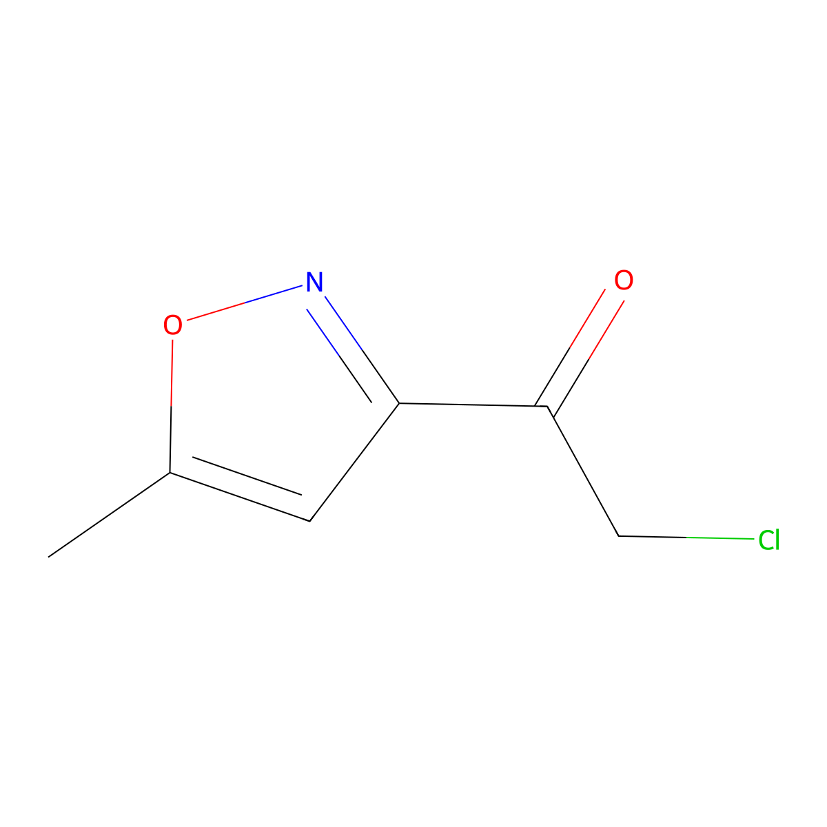 2-Chloro-1-(5-methyl-1,2-oxazol-3-yl)ethan-1-one molecular structure, CAS 1514117-75-9