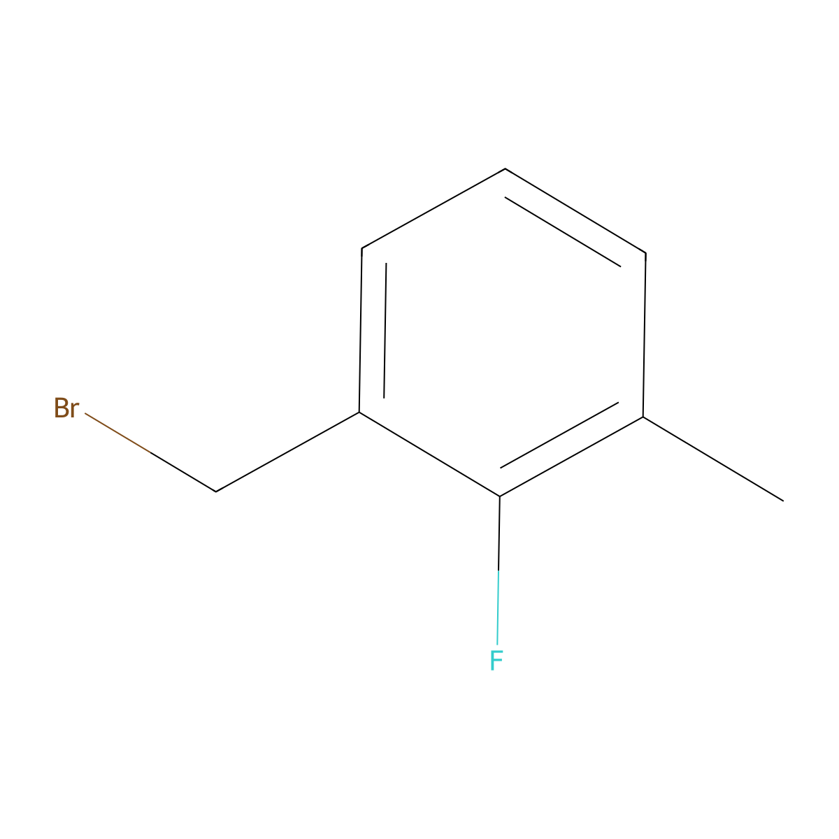 Benzene, 1-(bromomethyl)-2-fluoro-3-methyl- molecular structure, CAS 151412-12-3