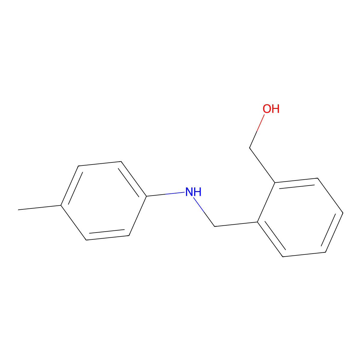 (2-{[(4-Methylphenyl)amino]methyl}phenyl)methanol molecular structure, CAS 151413-25-1