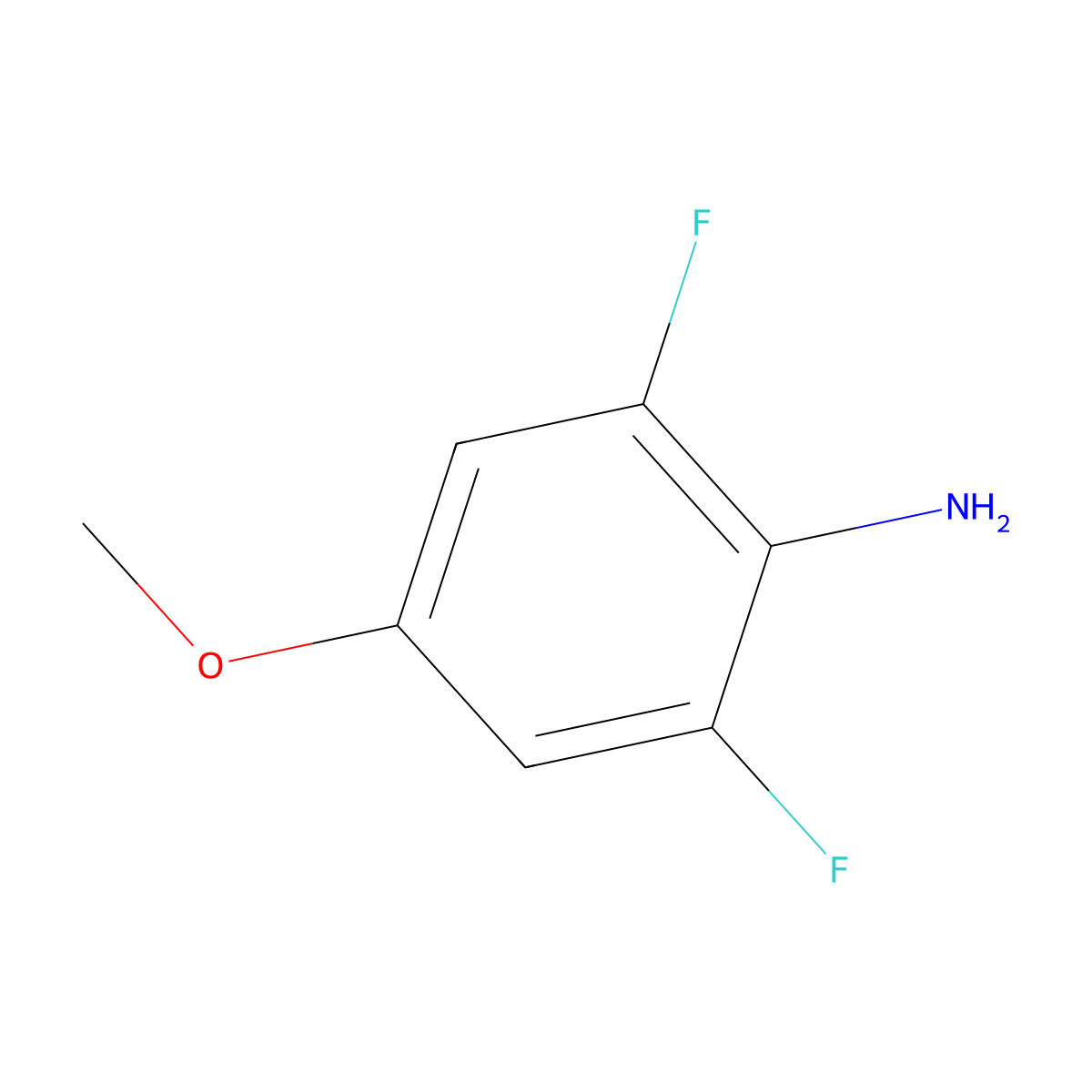 2,6-Difluoro-4-methoxyaniline molecular structure, CAS 151414-47-0