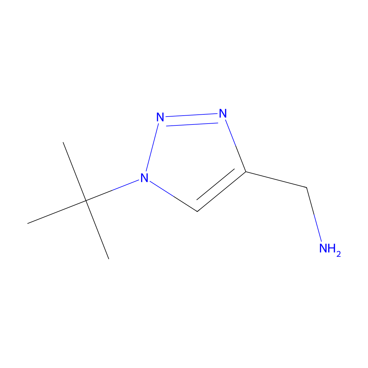 1-(1-tert-butyl-1H-1,2,3-triazol-4-yl)methanamine molecular structure, CAS 1514145-22-2