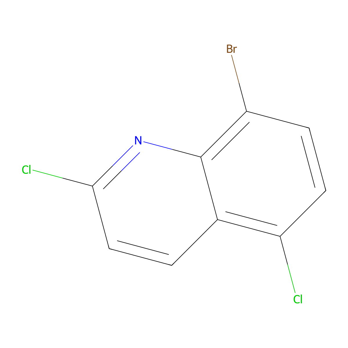8-Bromo-2,5-dichloroquinoline molecular structure, CAS 1514155-98-6