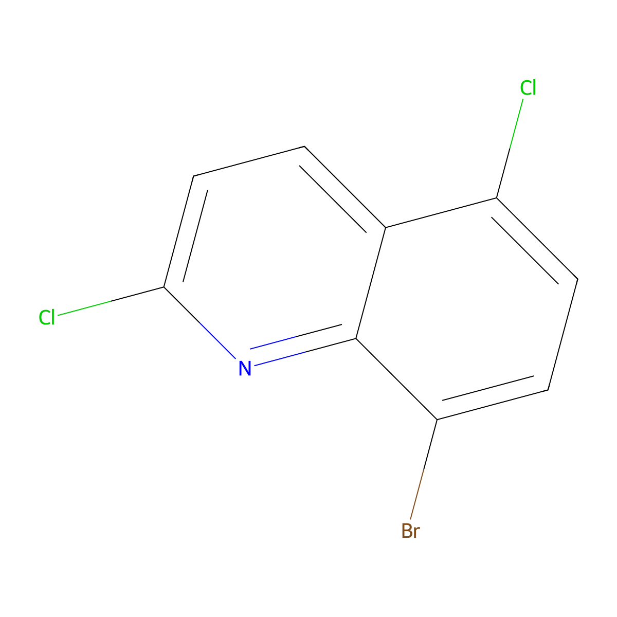 8-Bromo-2,5-dichloroquinoline molecular structure, CAS 1514155-98-6