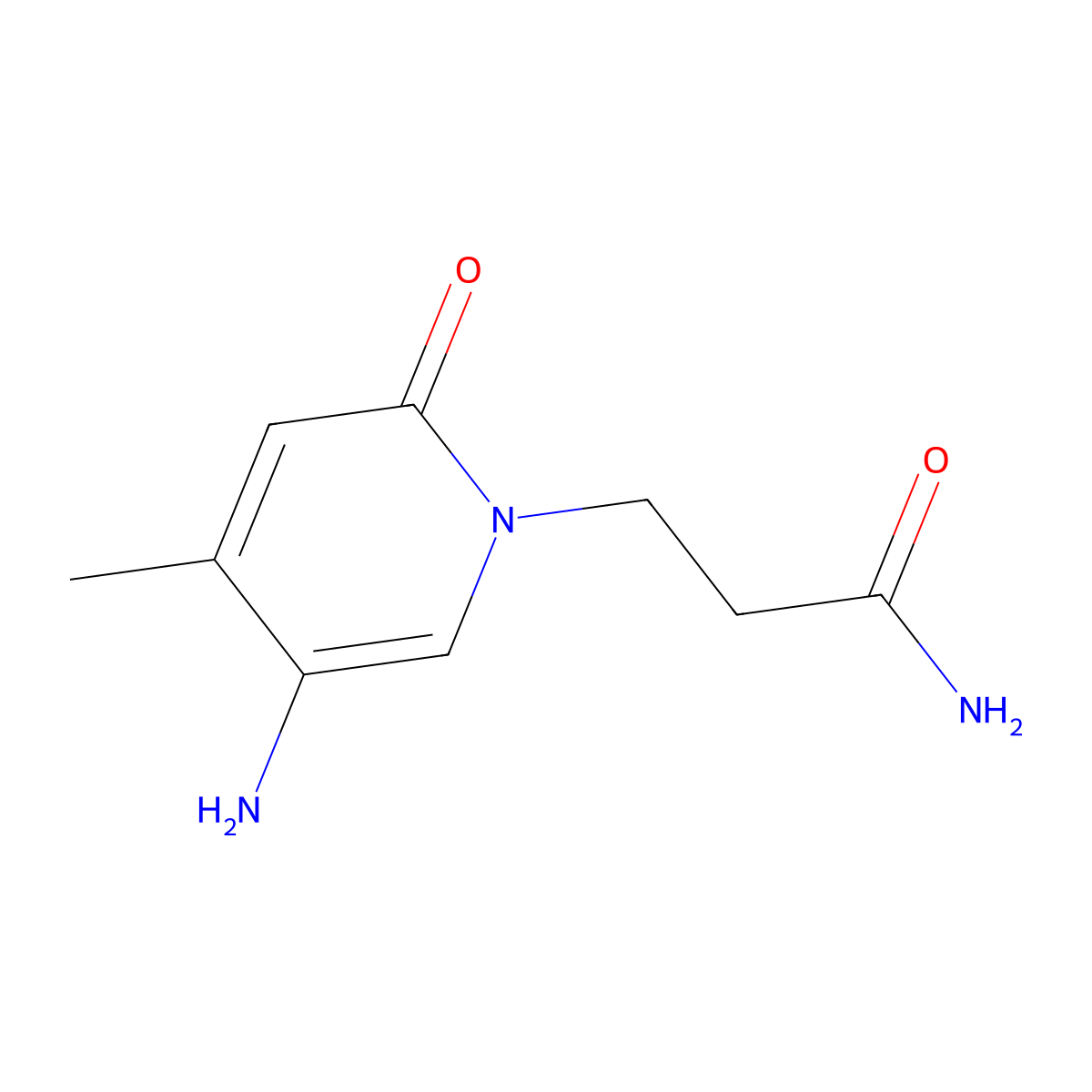 3-(5-Amino-4-methyl-2-oxo-1,2-dihydropyridin-1-yl)propanamide molecular structure, CAS 1514159-37-5
