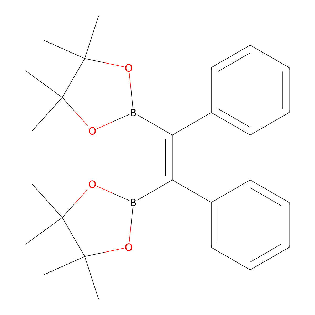 (Z)-1,2-Diphenyl-1,2-bis(4,4,5,5-tetramethyl-1,3,2-dioxaborolan-2-yl)ethene molecular structure, CAS 151416-94-3
