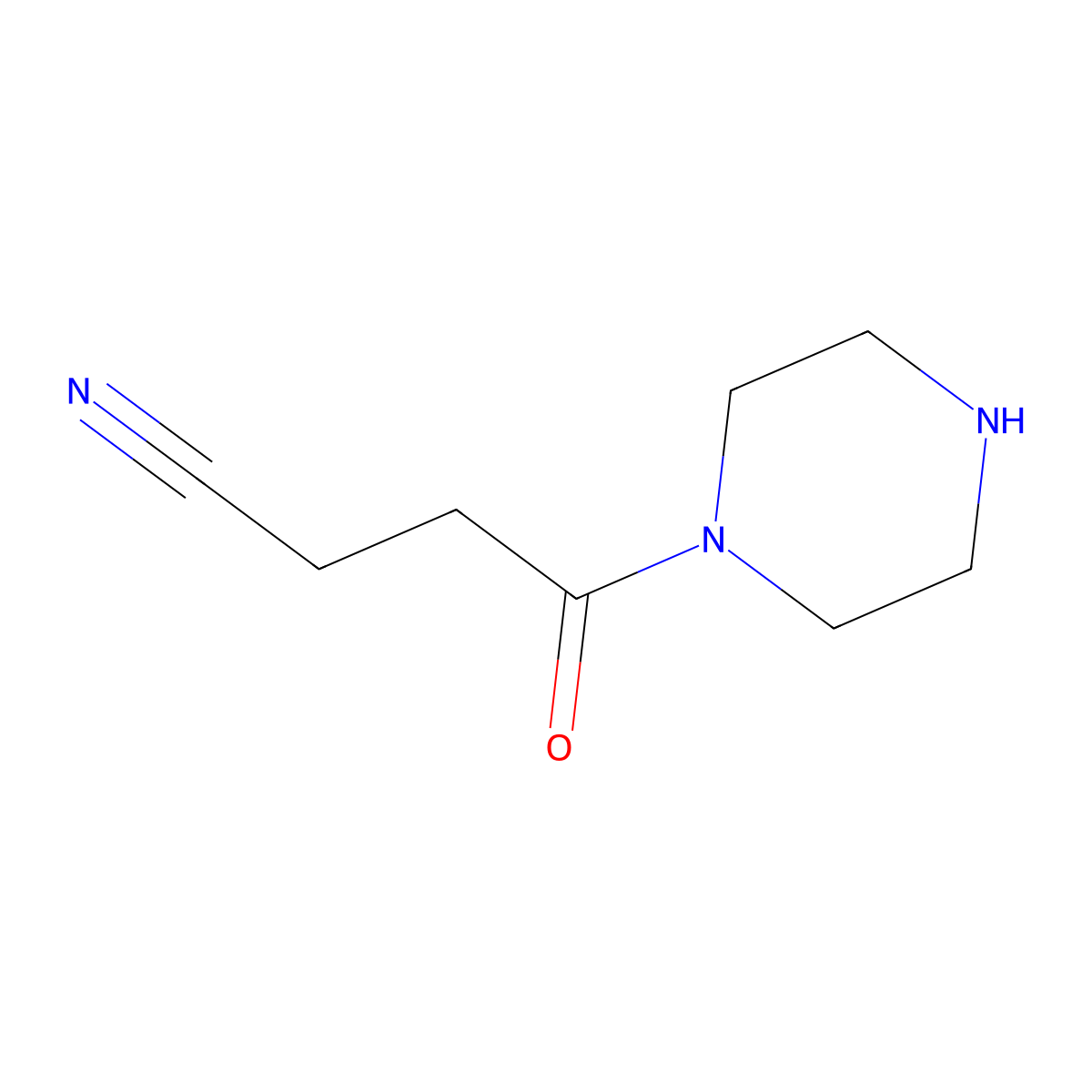 4-Oxo-4-(piperazin-1-yl)butanenitrile molecular structure, CAS 1514163-84-8